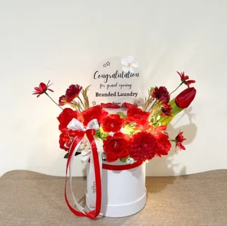 Bloom Box Akrilik Ucapan Grand Opening Buton Tengah